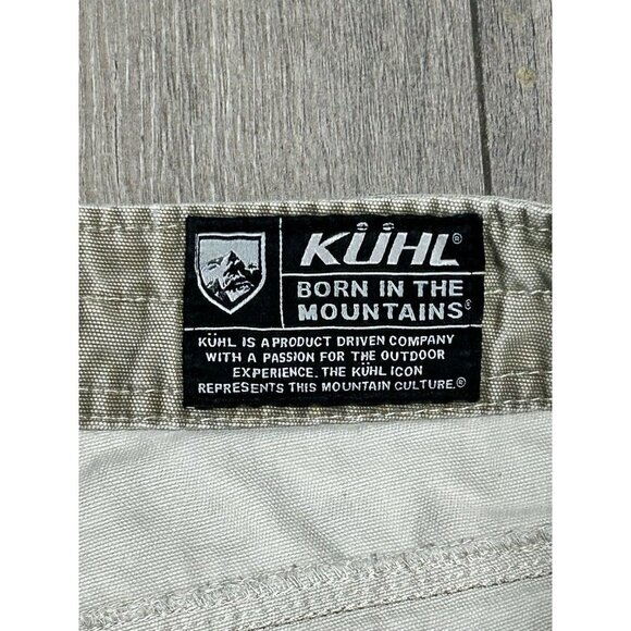 Kuhl Outkast Utility Pants Hiking Work 34x30 Patina Dye Cotton Canvas Khaki Tan - Picture 4 of 11
